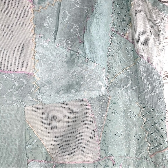 Euc-tera Bora Designer Italian Linen PatchWork Lagenlook Fully Lined Maxi Dress - Picture 6 of 16